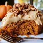 Pumpkin Pecan Cake With Cinnamon Icing: Pure Bliss! 14 Pumpkin Pecan Cake with Cinnamon Icing Slice