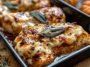 Pumpkin Sage Chicken Bake Plated with Fresh Herbs