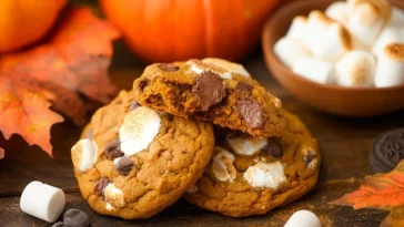 Pumpkin S’mores Cookies Freshly Baked