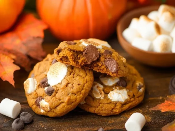 Pumpkin S’mores Cookies Freshly Baked