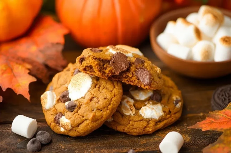 Pumpkin S’mores Cookies Freshly Baked