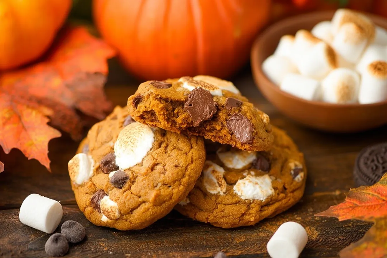 Pumpkin S’mores Cookies Freshly Baked