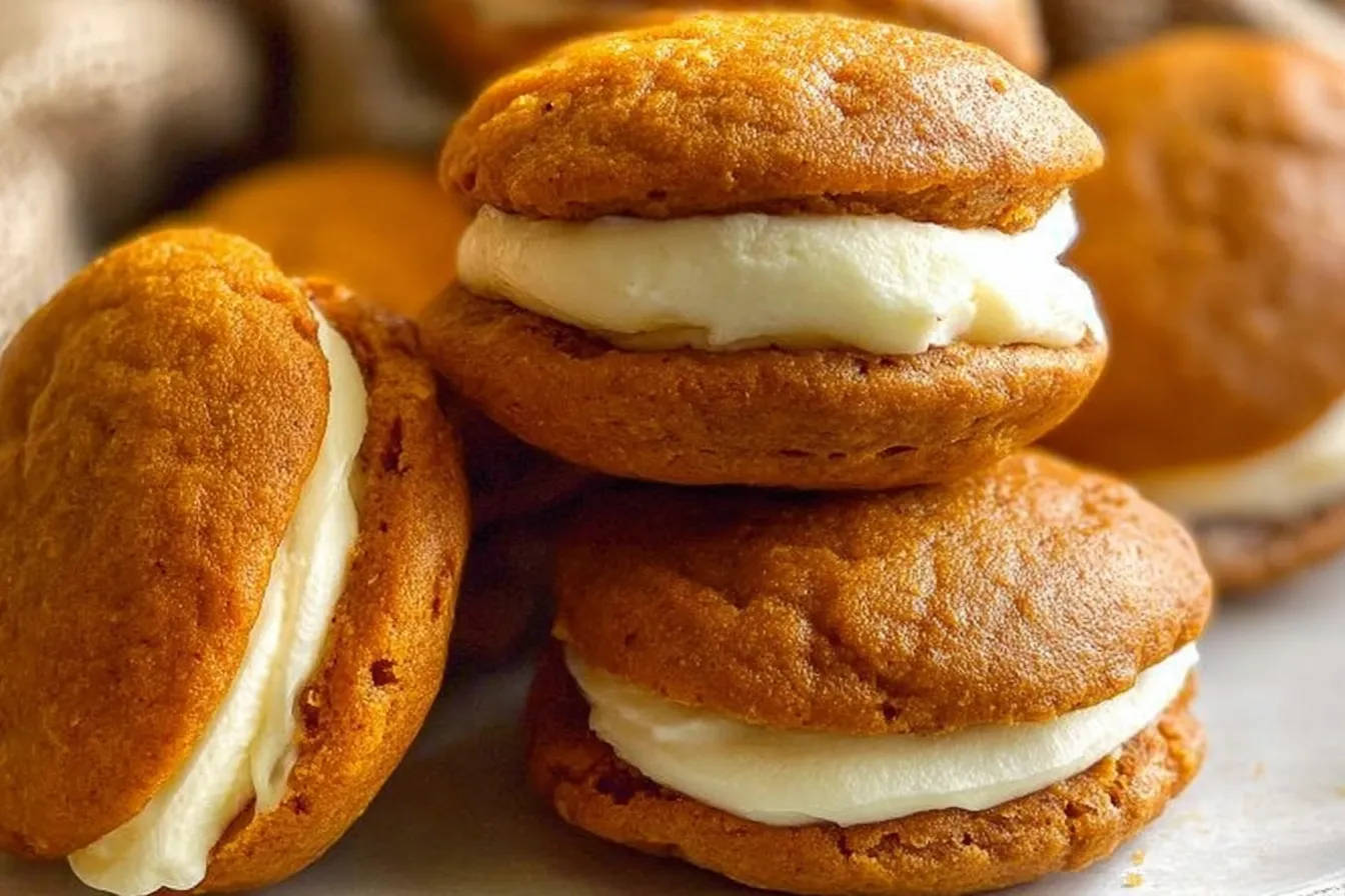 Homemade Pumpkin Whoopie Pies Fresh from the Oven