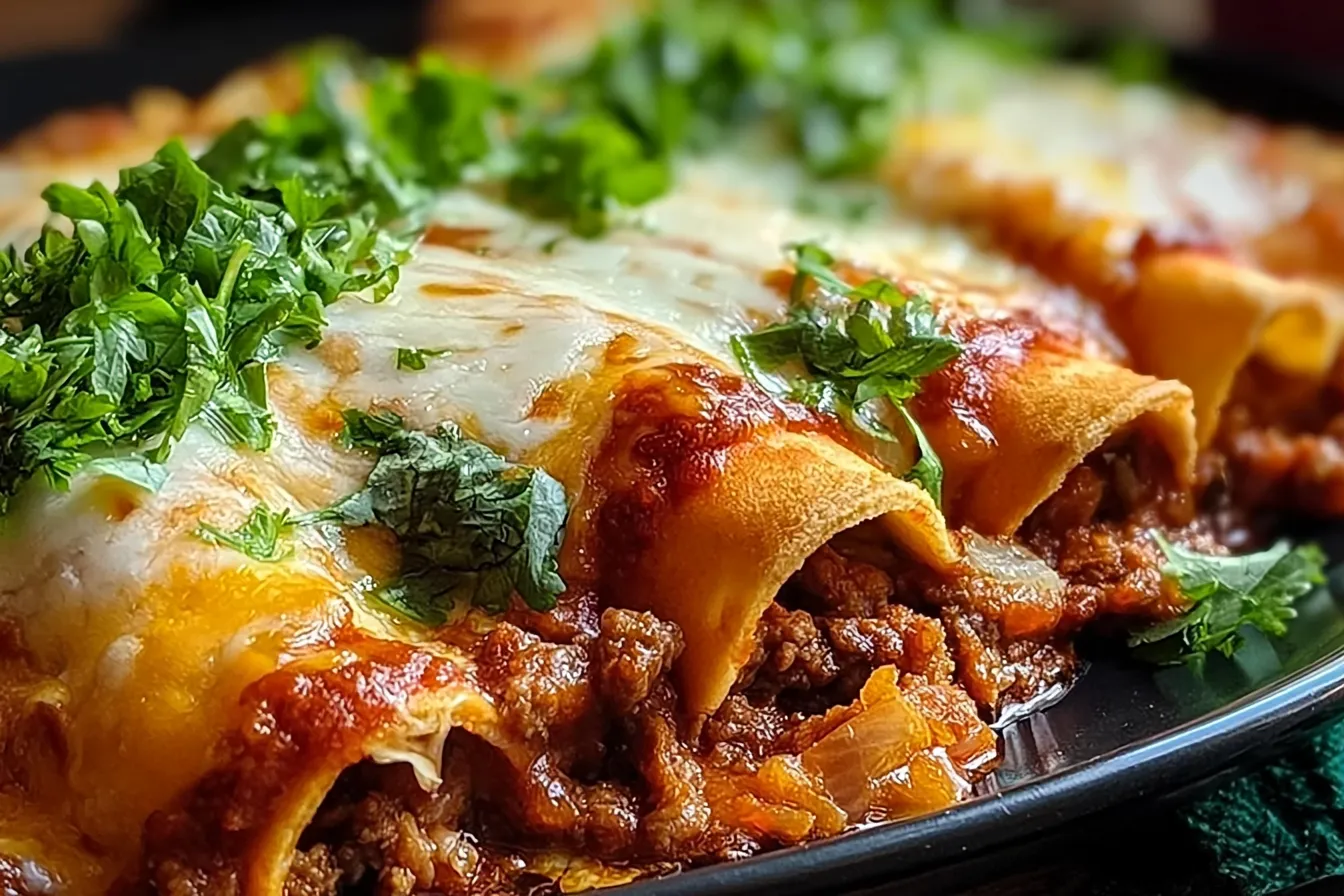 Delicious Quick and Savory Ground Beef Enchiladas