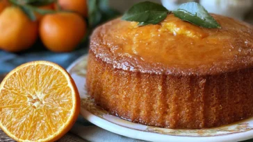 Sicilian Whole Orange Cake Presentation