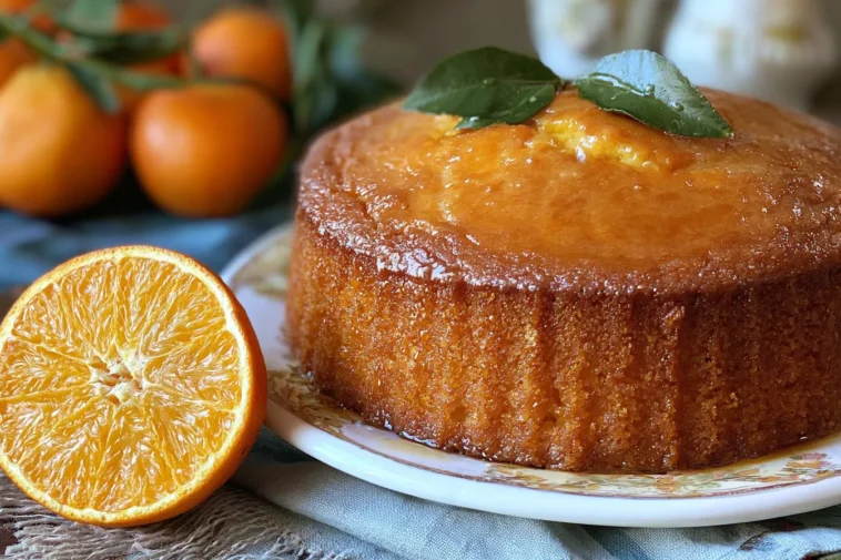 Sicilian Whole Orange Cake Presentation