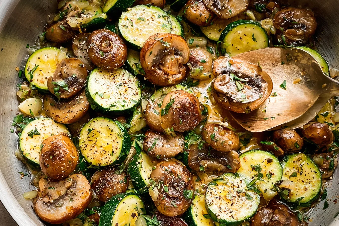 Skillet Zucchini and Mushrooms: A Deliciously Easy Dish 3 Skillet Zucchini and Mushrooms in a Pan