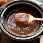 Delicious Slow Cooker Apple Butter in a Jar