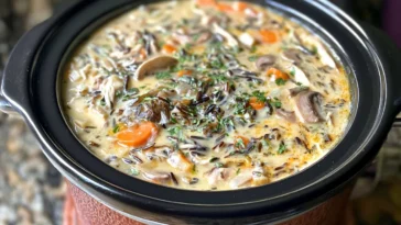 Hearty Slow Cooker Chicken and Wild Rice Soup