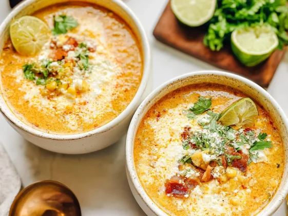 Creamy Slow Cooker Mexican Street Corn Soup
