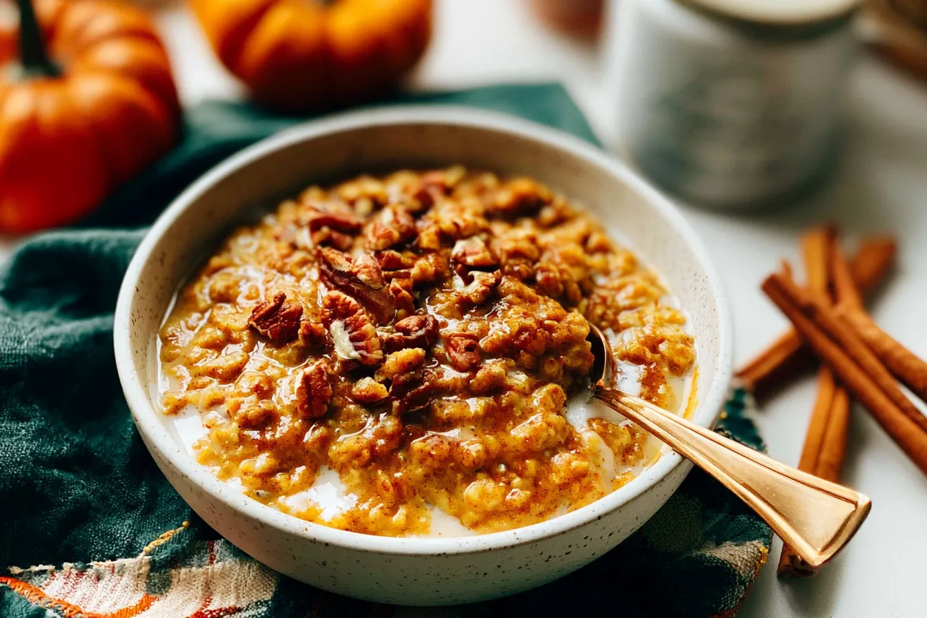 Slow Cooker Pumpkin Pie Oatmeal 