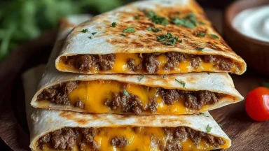 Delicious Smashburger Quesadillas Ready to Serve