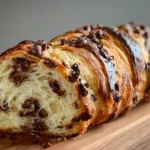 Sourdough Chocolate Chip Croissant Bread Freshly Baked