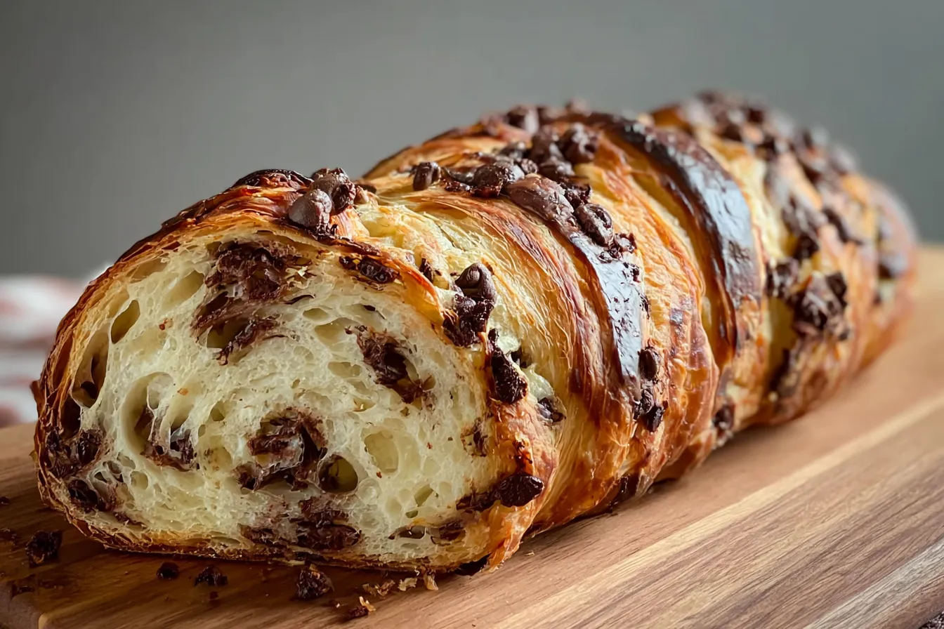 Sourdough Chocolate Chip Croissant Bread: Irresistibly Delicious! 3 Sourdough Chocolate Chip Croissant Bread Freshly Baked