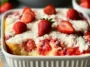 Delicious Strawberry Cheesecake Dump Cake on a Plate