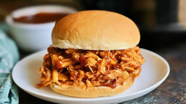 Delicious Crockpot BBQ Chicken (Easy Pulled Chicken) Meal