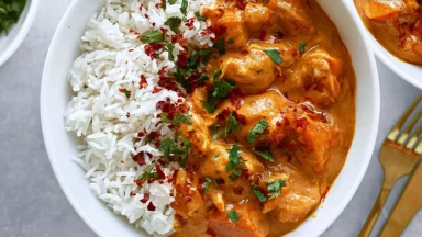Best Pumpkin Chicken Curry in a Bowl