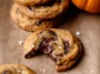 Thick & Chewy Pumpkin Chocolate Chip Cookies on a Plate