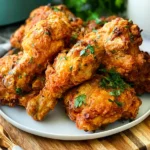 Crispy Air Fryer Fried Chicken on a Plate