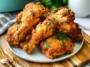 Crispy Air Fryer Fried Chicken on a Plate