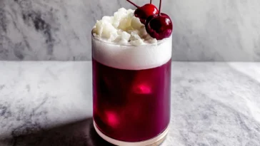 Tropical Cherry Rum Cocktail Ready to Sip
