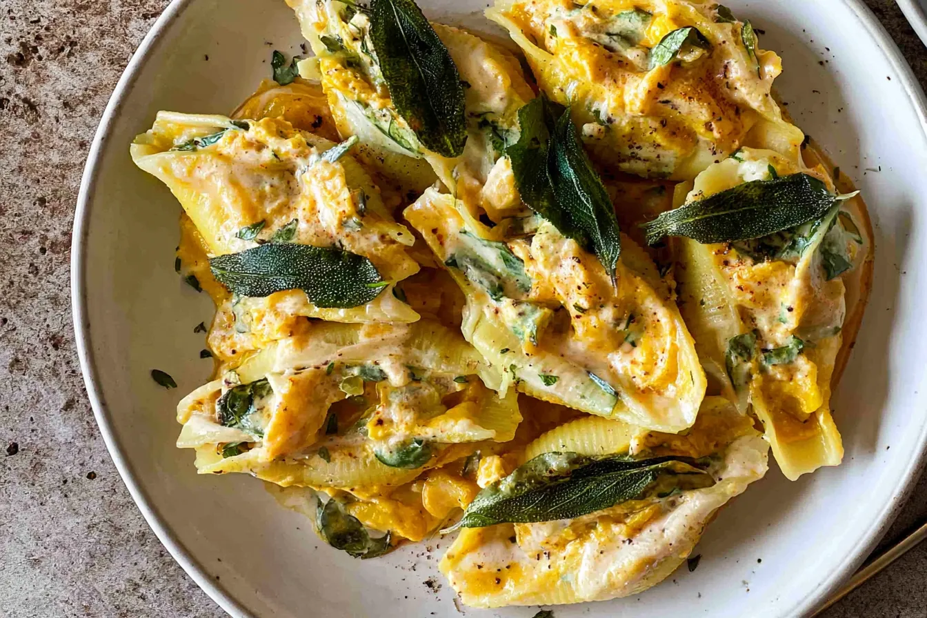 Vegan Pumpkin Ricotta Stuffed Shells: A Cozy Dinner Delight 3 Vegan Pumpkin Ricotta Stuffed Shells Fresh Out of the Oven