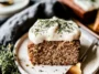Homemade Zucchini Cake Slices Plated Beautifully