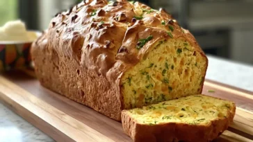 Zucchini Cheddar Cheese & Chive Buttermilk Quick Bread Slices