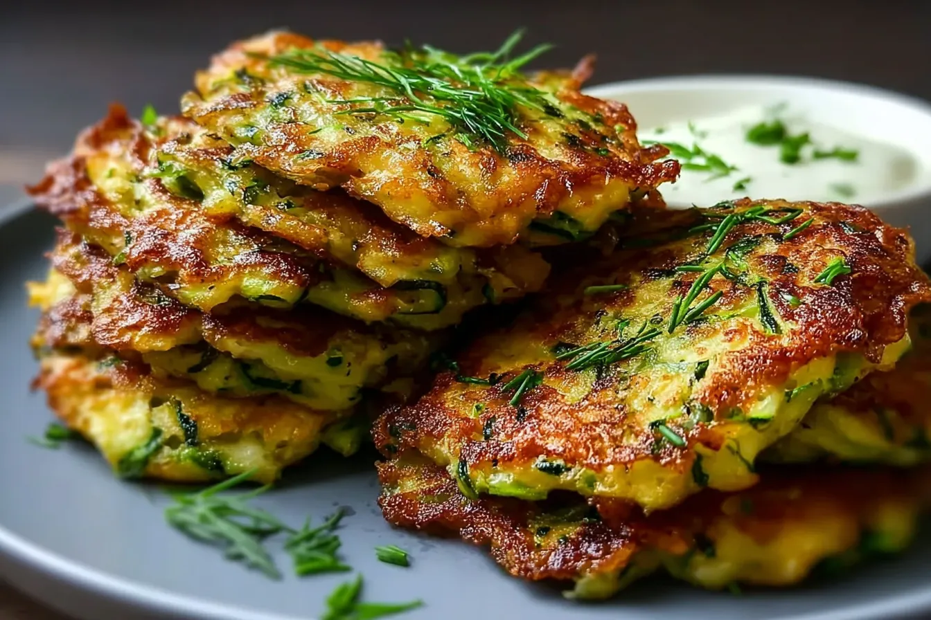 Delicious High Protein Zucchini Fritters in Air Fryer