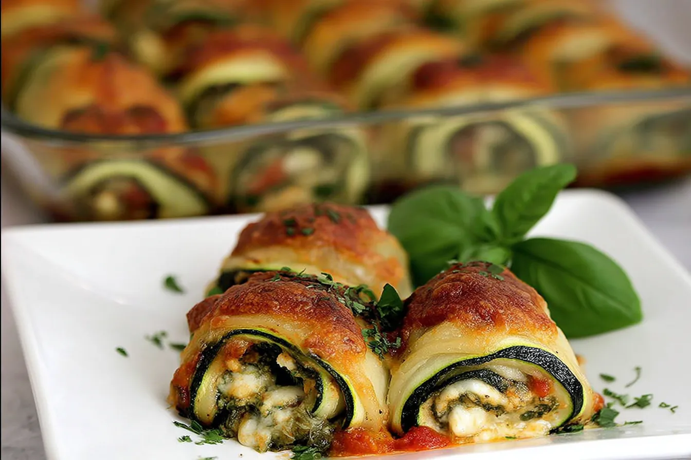 Zucchini Rollatini Ready to Serve