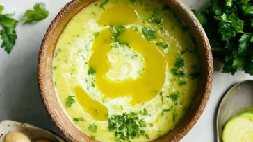 Delicious Zucchini Soup in a Bowl