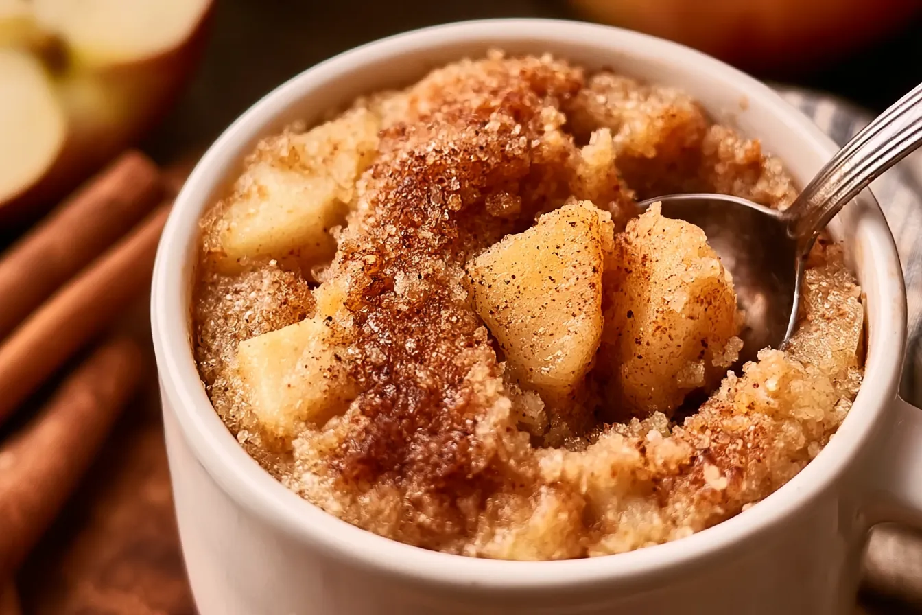 Delicious 2-Minute Apple Mug Cake Ready to Enjoy