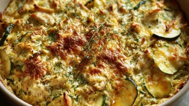 Delicious 25-Minute Rotisserie Chicken Zucchini Casserole