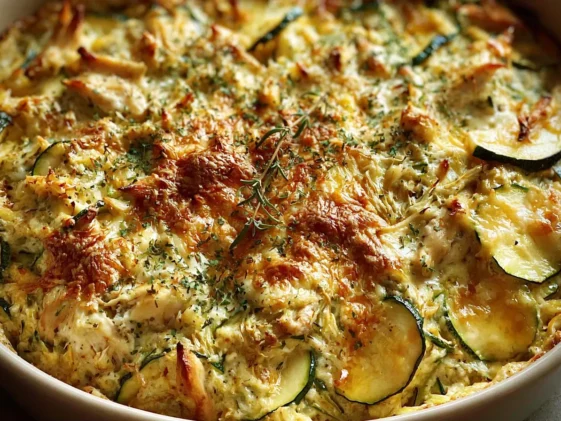 Delicious 25-Minute Rotisserie Chicken Zucchini Casserole