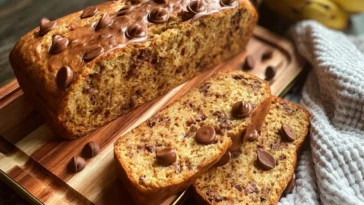 3 Ingredient Cake Mix Banana Bread Freshly Baked Loaf