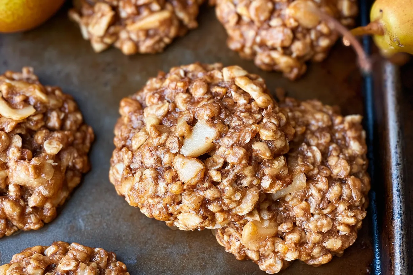 Delicious 6-Ingredient Healthy Pear Oatmeal Cookies