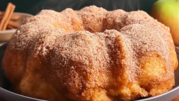 Apple Cider Donut Cake with Cinnamon Sugar Coating