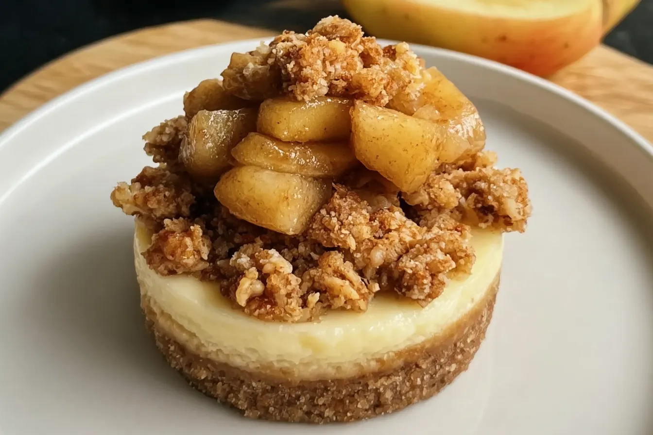 Apple Crisp Mini Cheesecakes For A Fall Dessert Delight 4 Apple Crisp Mini Cheesecakes For A Fall Dessert