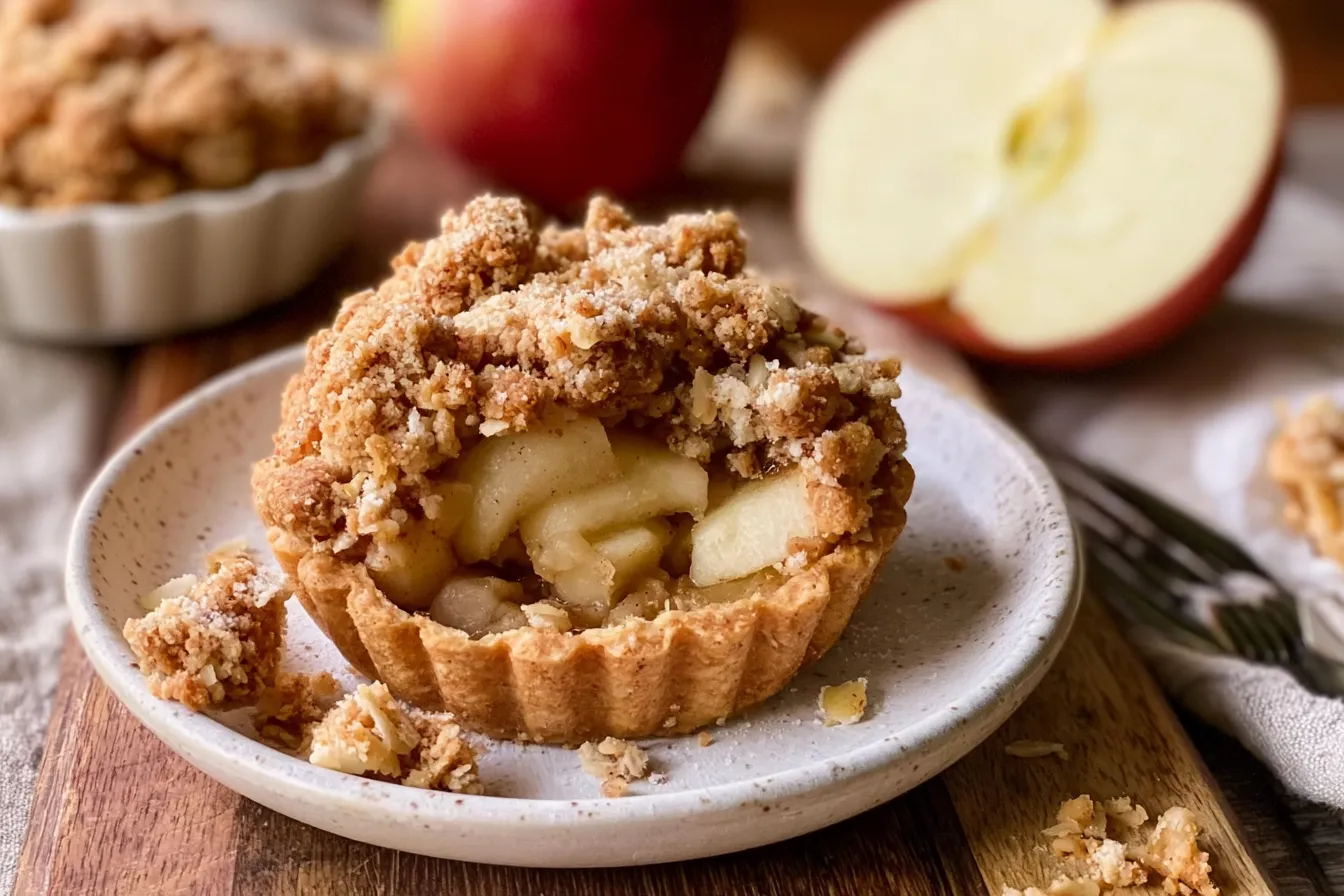 Delicious Apple Crumble Tartlets Freshly Baked