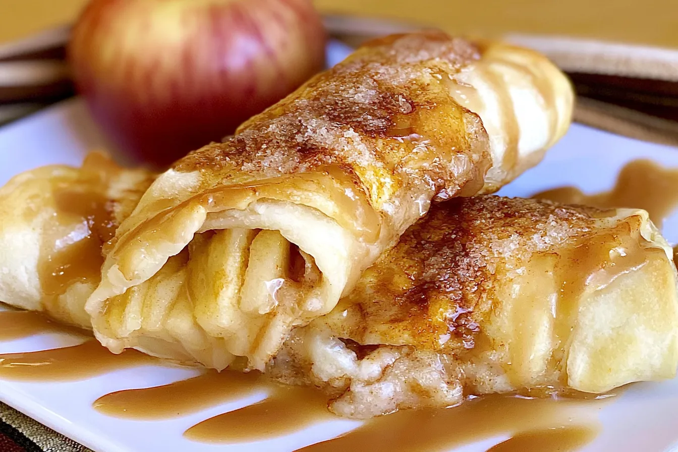 Apple Pie Enchiladas Ready to Serve
