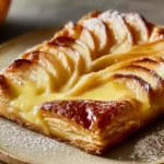 Delicious Apple Puff Pastry Tart with Vanilla Custard