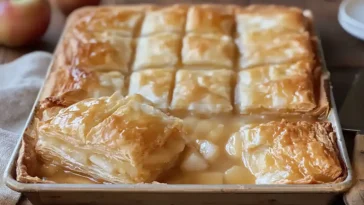 Homemade Apple Slab Pie Freshly Baked