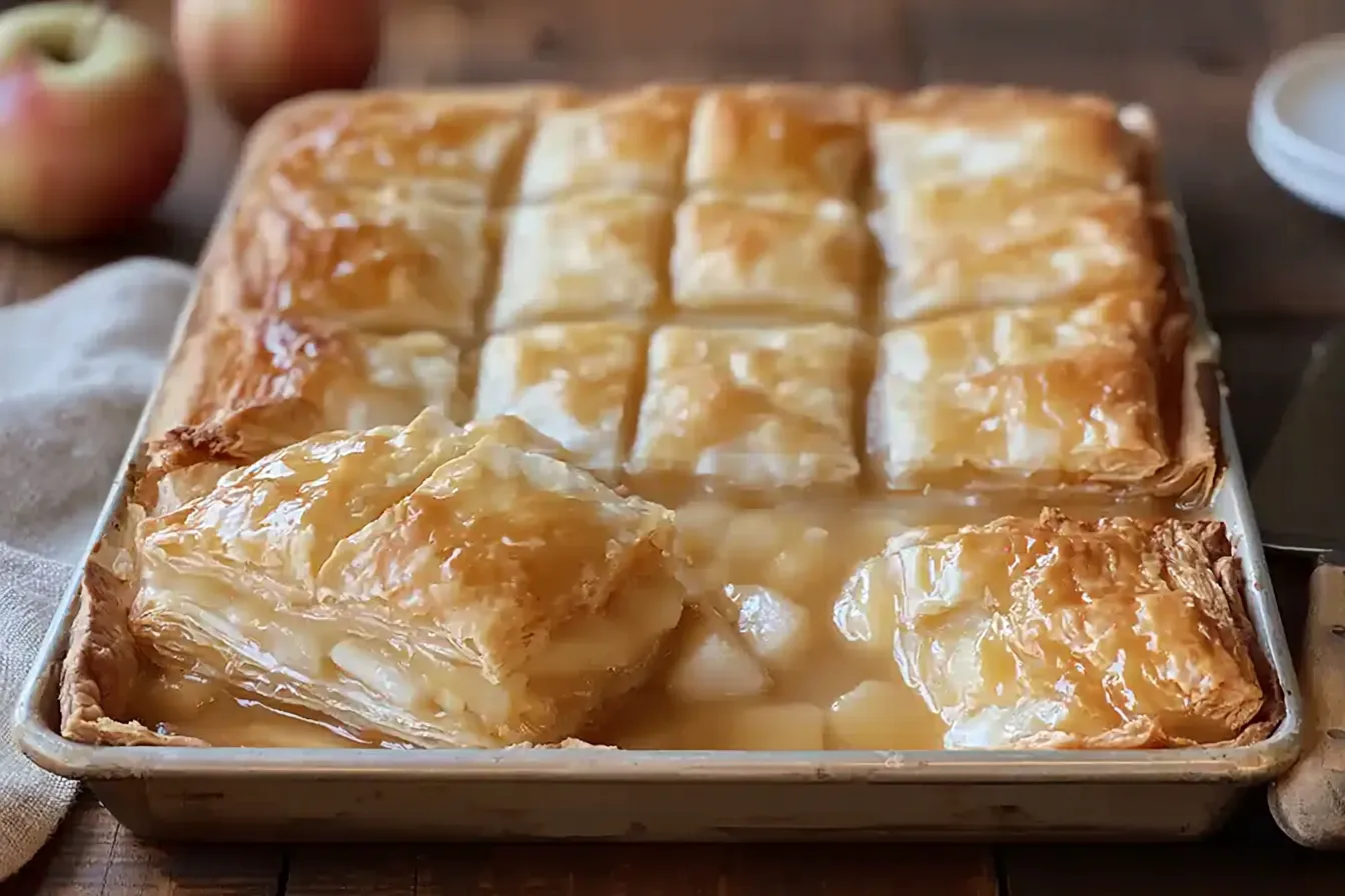 Homemade Apple Slab Pie Freshly Baked