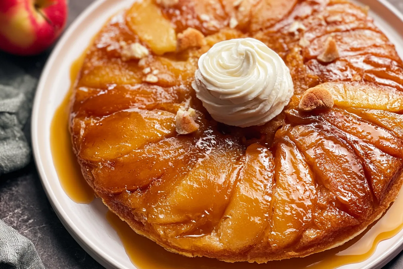 Apple Upside Down Cake Freshly Baked