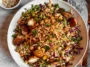 Fresh Asian Chicken Crunch Salad with Colorful Vegetables