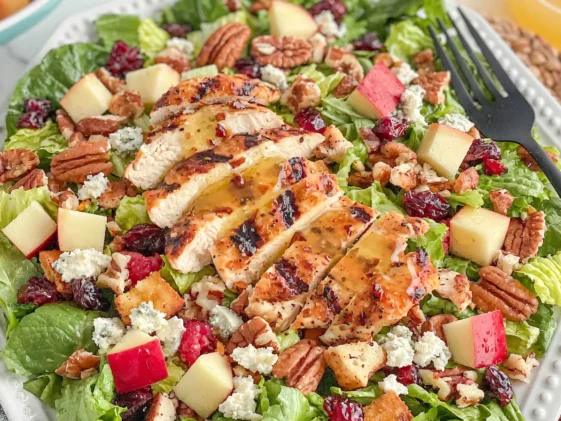 Delicious Autumn Chopped Chicken Salad Ready to Serve