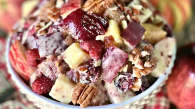 Autumn Fruit Salad with Greek Yogurt Dressing