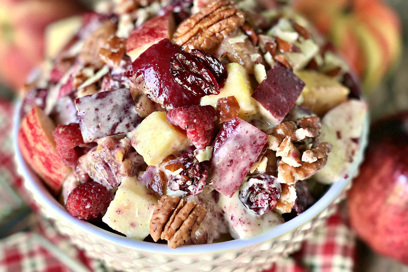 Autumn Fruit Salad with Greek Yogurt Dressing