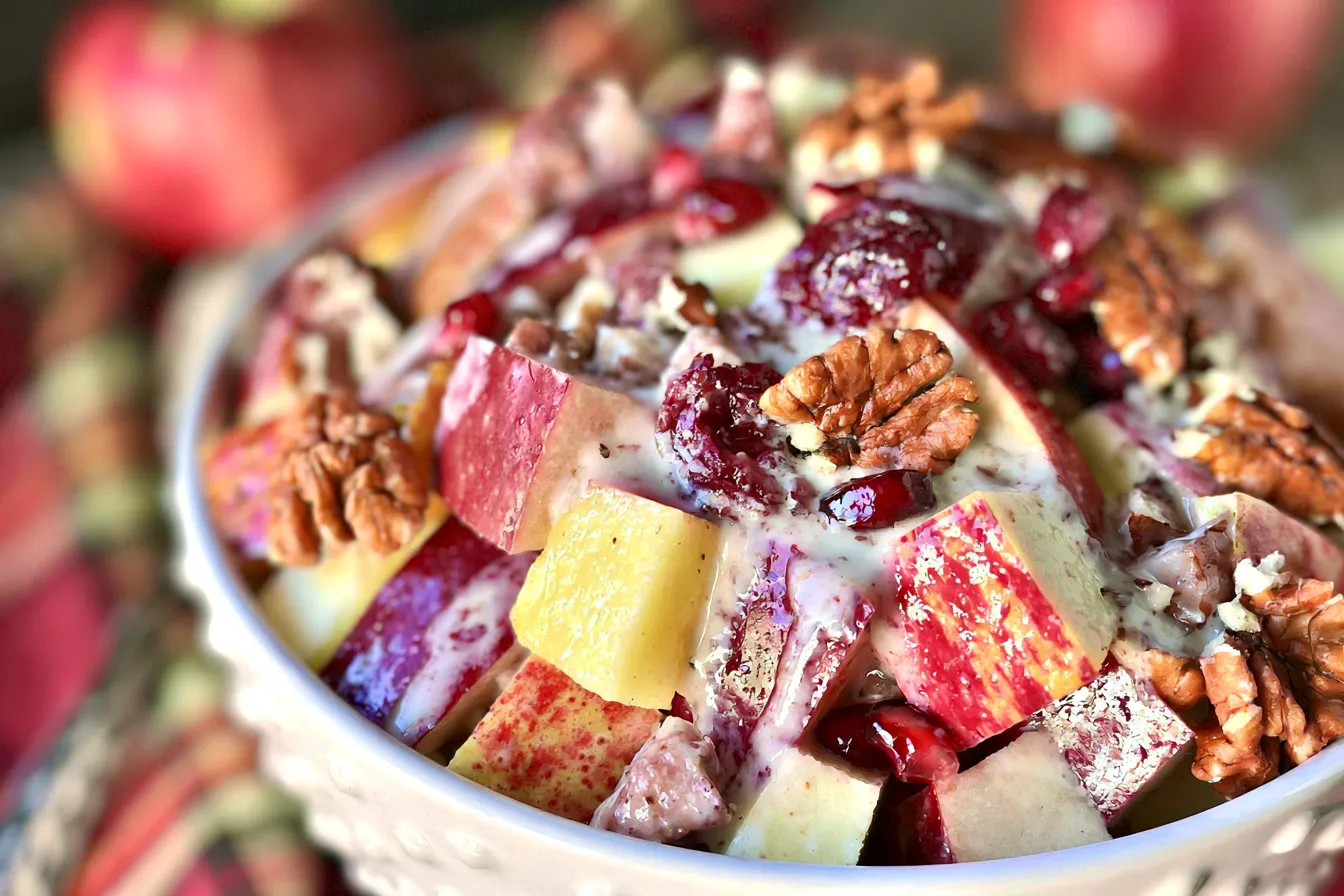 Autumn Fruit Salad with Greek Yogurt Dressing 