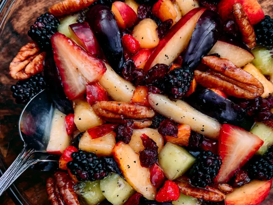 Delicious Autumn Fruit Salad Ready to Serve